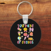 100 Days Of School Rainbow Bow Book Teacher Girl W Sleutelhanger (Voorkant)