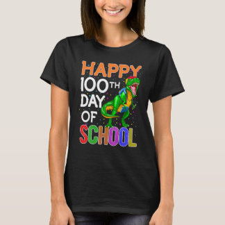 100 Days Of School Shirt Kids Boy Dinosaur T Rex P
