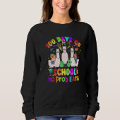 100 Days of School Shirt No Probllama Llama 100th (Voorkant)