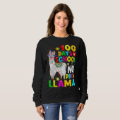 100 Days Of School Shirt No Probllama Llama 100th (Voorkant volledig)