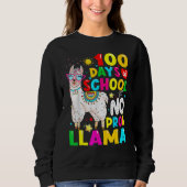 100 Days Of School Shirt No Probllama Llama 100th (Voorkant)