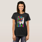 100 Days Of School Shirt No Probllama Llama 100th  (Voorkant volledig)