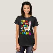 100 Days Of School Shirt No Probllama Llama 100th  (Voorkant volledig)