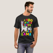 100 Days Of School Shirt No Probllama Llama 100th  (Voorkant volledig)
