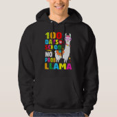 100 Days Of School Shirt No Probllama Llama 100th (Voorkant)
