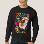 100 Days Of School Shirt No Probllama Llama 100th (Voorkant)