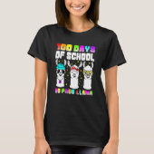 100 Days Of School Shirt No Probllama Llama 100th (Voorkant)
