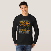 100 Days Of School Sixth Grade Level Unlocked Vide T-shirt (Voorkant volledig)