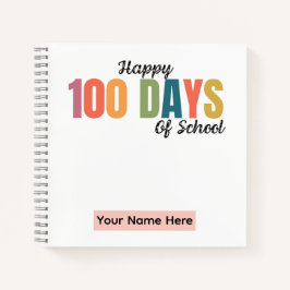 100 Days Of School Spiral Notebook Notitieboek