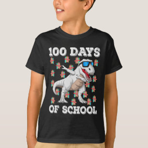 100 Days of School T-Rex Dabbing Kinder jongens 10 T-shirt