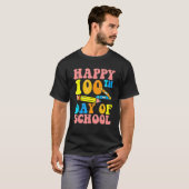 100 Days Of School Teacher Students Happy 100th Da T-shirt (Voorkant volledig)