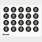 100 Days Of School Today Cute Dog Teacher Student Ronde Sticker (Vel)