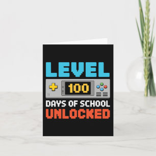 100 Days of School Video Gamer Boys Kinder 100 dag Kaart