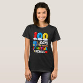 100 Days Of Virtual School Funny 100th Day Of Scho T-shirt (Voorkant volledig)