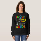 100 Days Of Virtual School Funny 100th Day Of Scho Trui (Voorkant volledig)