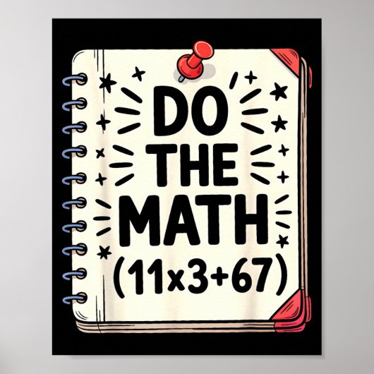 100 Days School Math Equation Do The Math 100 Funn Poster (Voorkant)