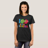 100 Days Sharper Teacher Student Happy 100th Day O T-shirt (Voorkant volledig)