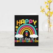 100 Days Smarter 100th Day Of Kindergarten Teacher Kaart (Gele Bloem)