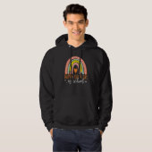 100 Days Smarter Happy 100th Day Of School Rainbow Hoodie (Voorkant volledig)