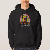 100 Days Smarter Happy 100th Day Of School Rainbow Hoodie (Voorkant)