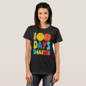 100 Days Smarter Happy 100th Day Of School Student T-shirt (Voorkant volledig)
