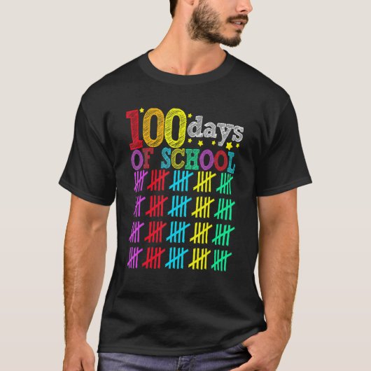 100 Days Smarter Happy 100th Day Of School Student T-shirt (Voorkant)