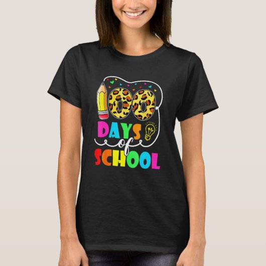 100 Days Smarter Happy 100th Day Of School Student T-shirt (Voorkant)