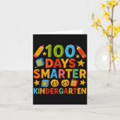 100 Days Smarter Kindergarten Milestone School Ach Kaart (Gele Bloem)