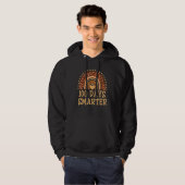 100 Days Smarter Leopard Teacher 100th Day Of Scho Hoodie (Voorkant volledig)