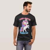 100 Days Smarter Magical Learning Unicorn Student T-shirt (Voorkant volledig)