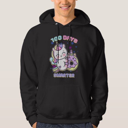 100 Days Smarter Magical Learning Unicorn with Don Hoodie (Voorkant)