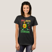 100 Days Strong Dabbing Avocado Sunglasses 100 Day T-shirt (Voorkant volledig)