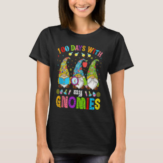 100 Days With My Gnomies 100th Day Of School Gnome T-shirt