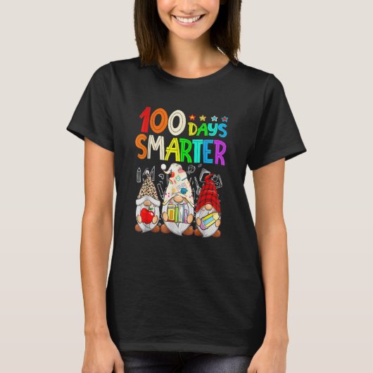 100 Days Y'all Gnomes Happy 100th Day Of School Sm T-shirt (Voorkant)