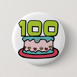 100 de Cake van de Verjaardag van éénjarigen Ronde Button 5,7 Cm