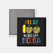 100 Dias de Escuela T-shirt Spaans 100 dagen schoo Magneet (Voorkant / Achterkant)