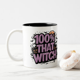 100% Die Heks Halloween Gepersonaliseerd Tweekleurige Koffiemok
