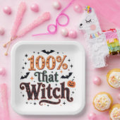 100% die heks papieren bordje (Feest)