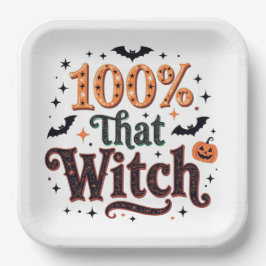 100% die heks papieren bordje