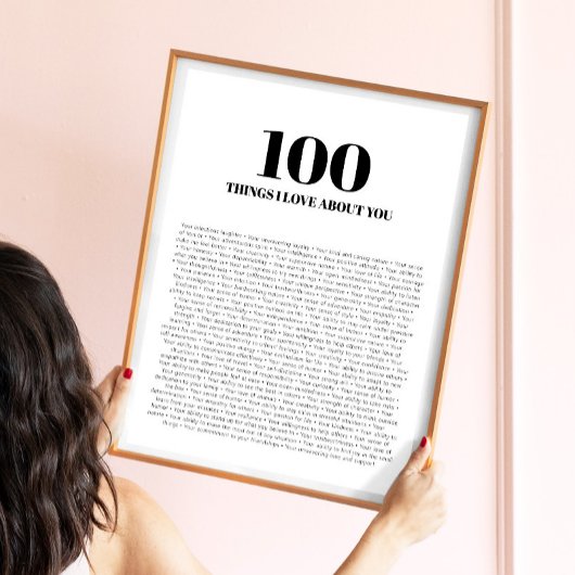 100 dingen waar ik van hou over je moderne minimal poster