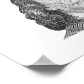 100 dollar, Benjamin Franklin Poster (Hoek)