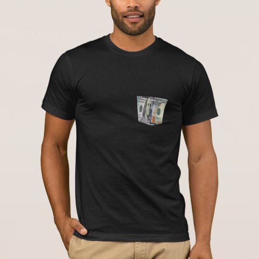 100 dollar Bill Tshirt Design Serengetee cadeau id (Voorkant)