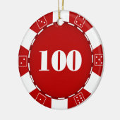 100 Dollar Poker Chip Ornament (Links)