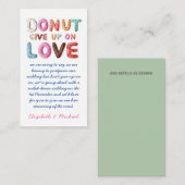 100 DONUT Abandonner Amour Changement de carte de  (Devant / Derrière)