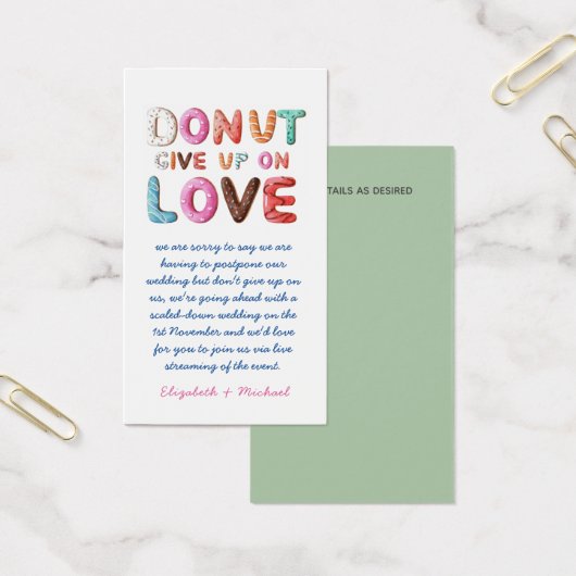 100 DONUT Abandonner Amoureux Changement de plan D (Bureau)