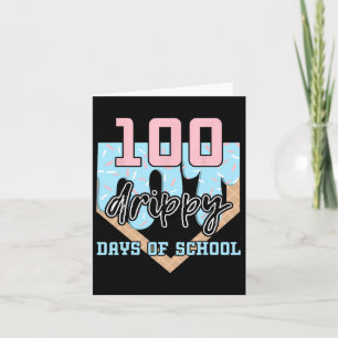 100 Drippy-dagen op school verkopen ijs 100e dag Kaart