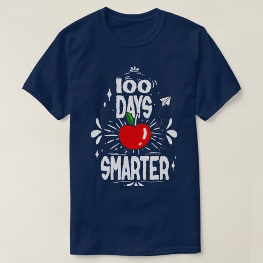 100 e dagen slimmer dan school t-shirt (Design voorkant)
