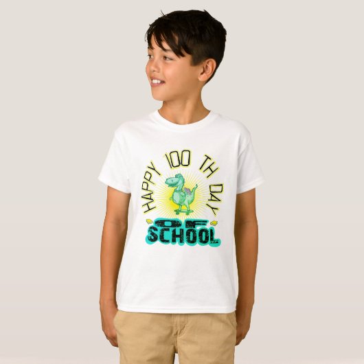 100 e schooldag t-shirt (Voorkant volledig)