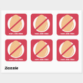 100% Eiervrij Voedsel Allergie Alert Stickers (Vel)