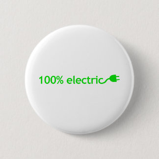 100% elektrisch voertuig ronde button 5,7 cm